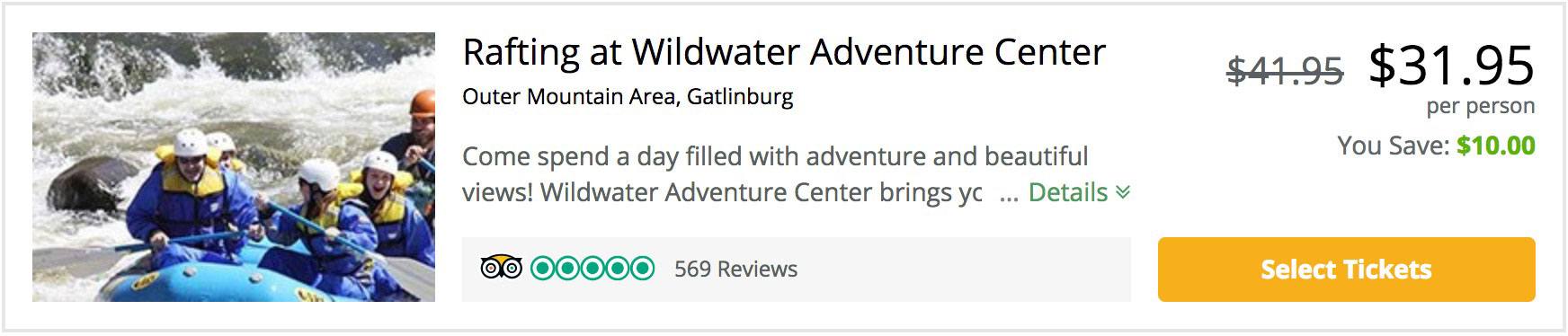 wildwater adventure center discount