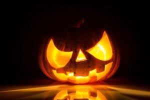 Scary face Halloween pumpkin