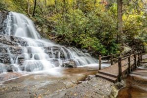 Laurel Falls in the Smoky Mountains near Gatlinburg.