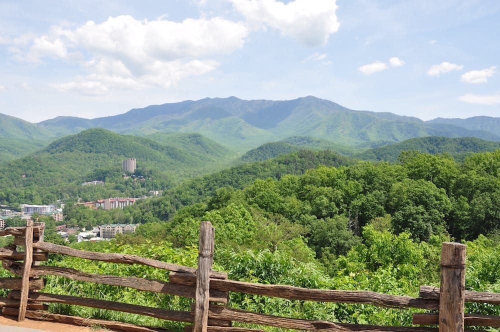 Breathtaking view of Gatlinburg TN and the mountains.