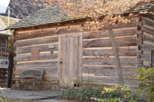 The exterior of the Historic Ogle Cabin in Gatlinburg TN.