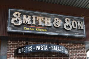 smith and son corner kitchen sign in downtown gatlinburg